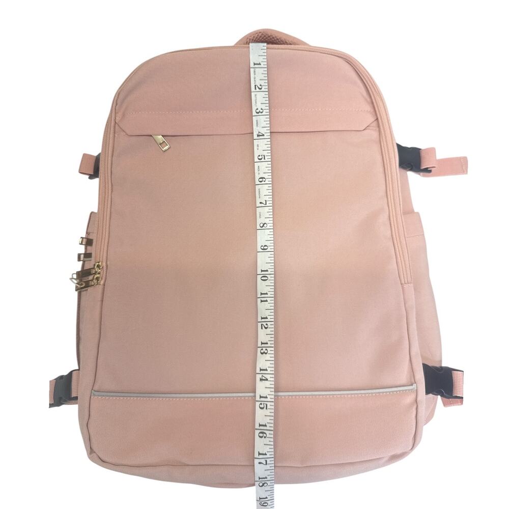 Large Pink Travel Backpack Carry On Weekender Bag w/ 2 Packing Cubes NWOT - Picture 6 of 8